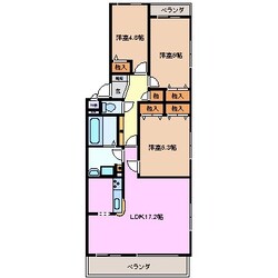 北楠駅 徒歩14分 2階の物件間取画像